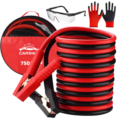 STARTKABELS + HANDSCHOENEN & VEILIGHEIDSBRIL